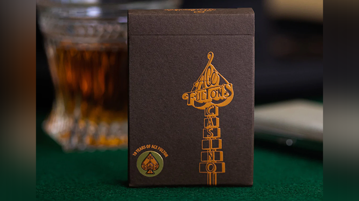 ACE FULTON&#39;S 10 YEAR ANNIVERSARY TOBACCO BROWN PLAYING CARDS
