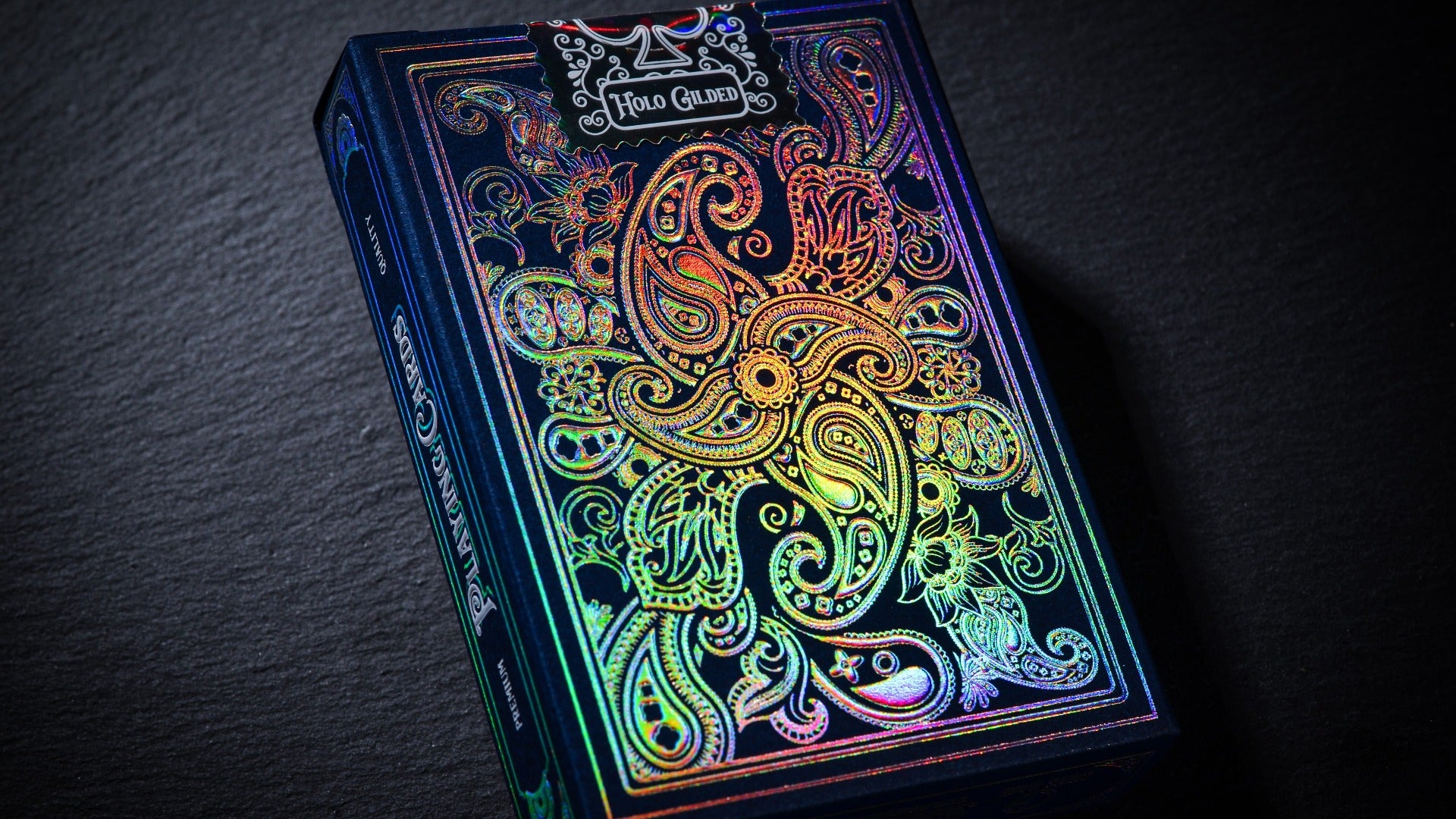 Holographic Gilded Wonder Playing Cards