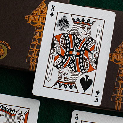 ACE FULTON'S 10 YEAR ANNIVERSARY TOBACCO BROWN PLAYING CARDS-Playing Cards-Wondercraft