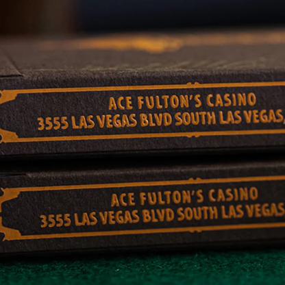 ACE FULTON'S 10 YEAR ANNIVERSARY TOBACCO BROWN PLAYING CARDS-Playing Cards-Wondercraft