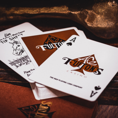 Ace Fulton's Casino, Vintage Back-Playing Cards-Wondercraft
