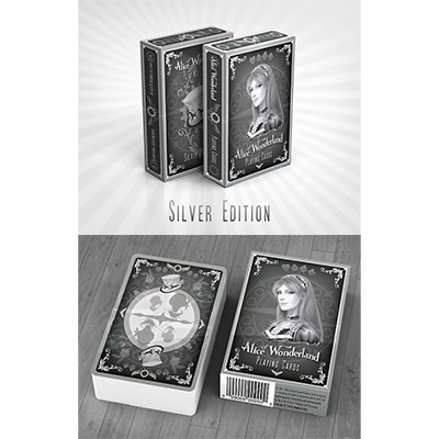 Alice of Wonderland Silver-Playing Cards-Wondercraft