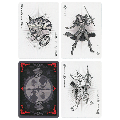 Alice of Wonderland Silver-Playing Cards-Wondercraft