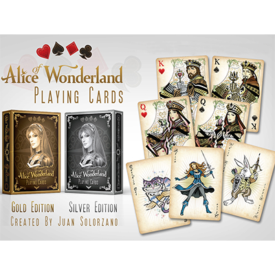 Alice of Wonderland Silver-Playing Cards-Wondercraft