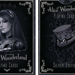 Alice of Wonderland Silver-Playing Cards-Wondercraft