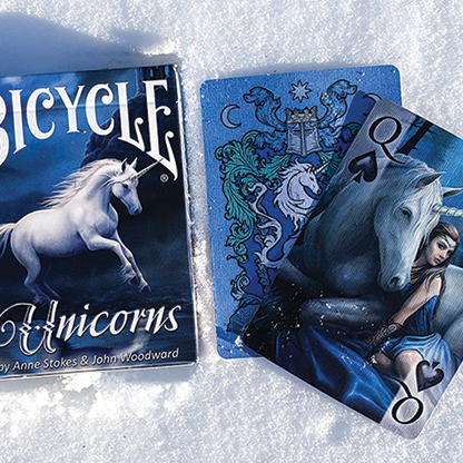 Anne Stokes Unicorns (Blue) Cards by USPCC-Playing Cards-Wondercraft