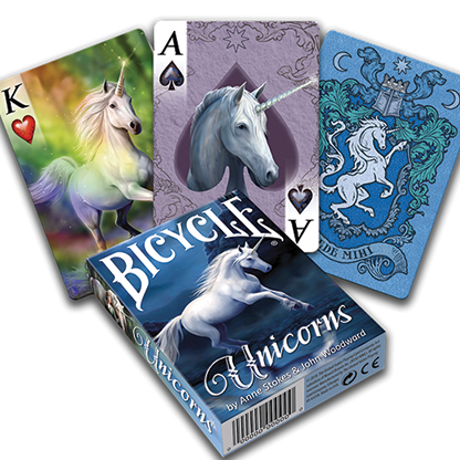 Anne Stokes Unicorns (Blue) Cards by USPCC-Playing Cards-Wondercraft