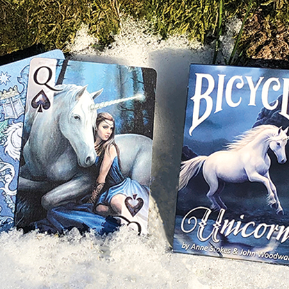 Anne Stokes Unicorns (Blue) Cards by USPCC-Playing Cards-Wondercraft