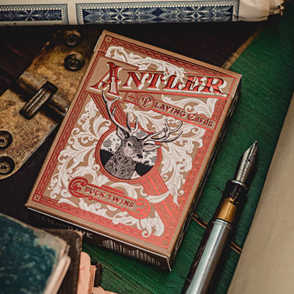Antler Playing Cards (Persimmon) by Dan and Dave-Playing Cards-Wondercraft