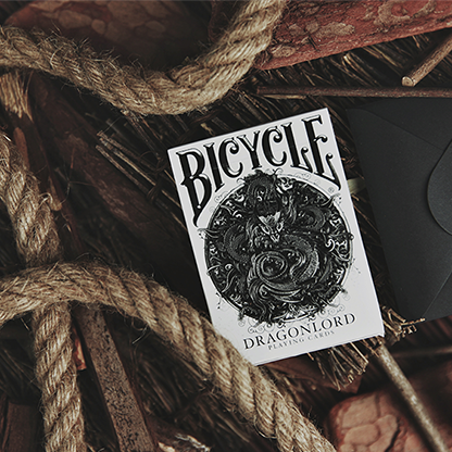Bicycle Dragonlord White Edition Playing Cards (Includes 5 Gaff Cards)-Playing Cards-Wondercraft