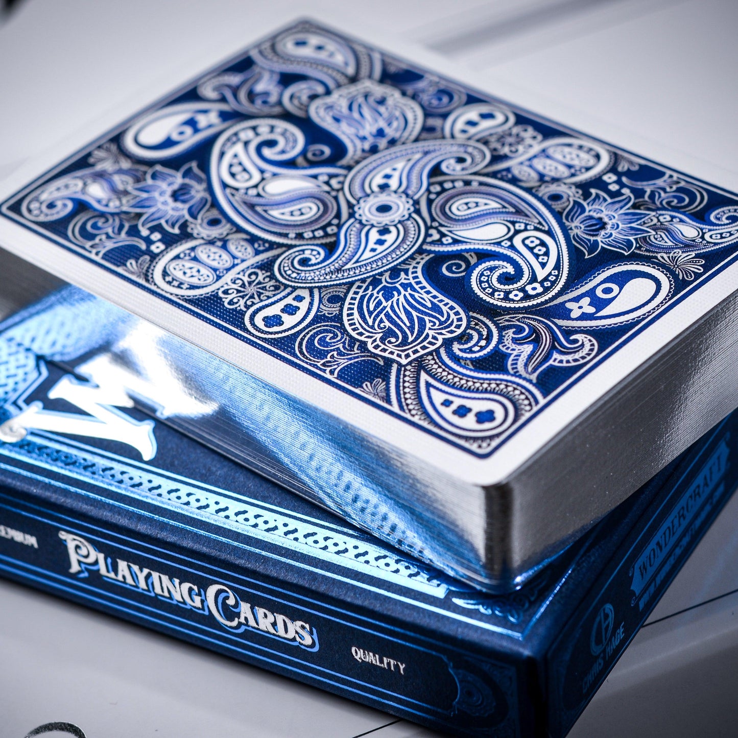 Blue Wonder Collector Set - Silver Gilded Deck-Playing Cards-Wondercraft