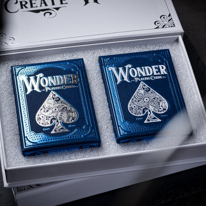 Blue Wonder Collector Set - Silver Gilded Deck-Playing Cards-Wondercraft