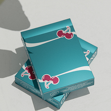 Cherry Casino Playing Card (Tropicana Teal)-Playing Cards-Wondercraft
