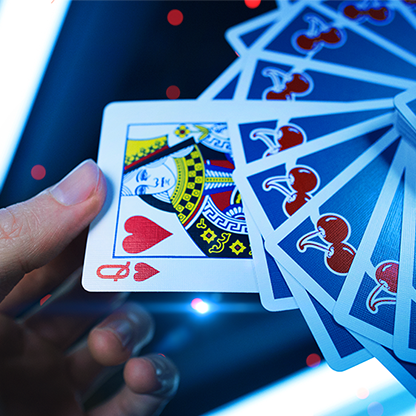 Cherry Casino Playing Cards (Tahoe Blue)-Playing Cards-Wondercraft