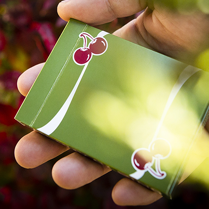 Cherry Casino (Sahara Green)-Playing Cards-Wondercraft