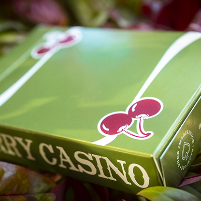 Cherry Casino (Sahara Green)-Playing Cards-Wondercraft