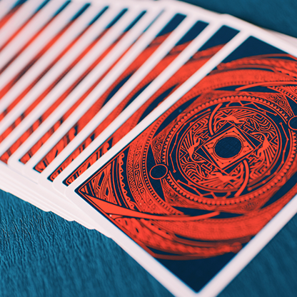 Cosmos Playing Cards (Red/Orange)-Playing Cards-Wondercraft