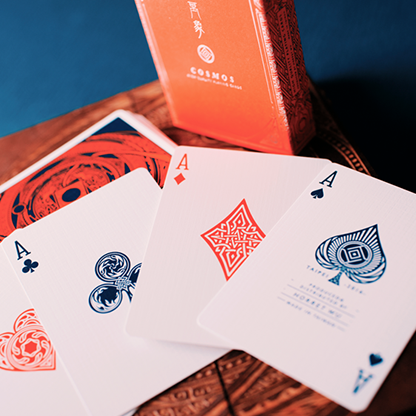 Cosmos Playing Cards (Red/Orange)-Playing Cards-Wondercraft