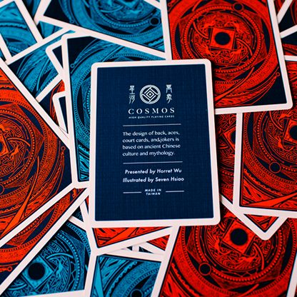 Cosmos Playing Cards (Red/Orange)-Playing Cards-Wondercraft