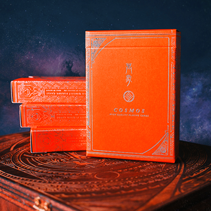 Cosmos Playing Cards (Red/Orange)-Playing Cards-Wondercraft