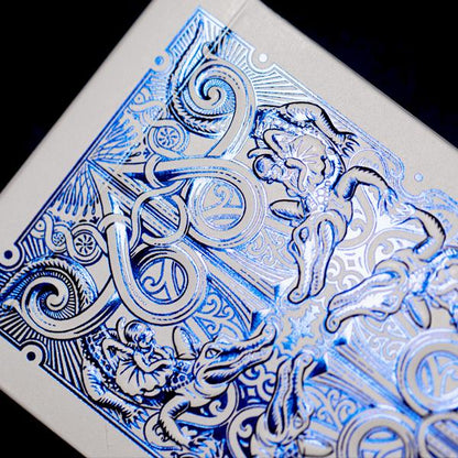 David Blaine - Gatorbacks - Blue Metallic-Playing Cards-Wondercraft