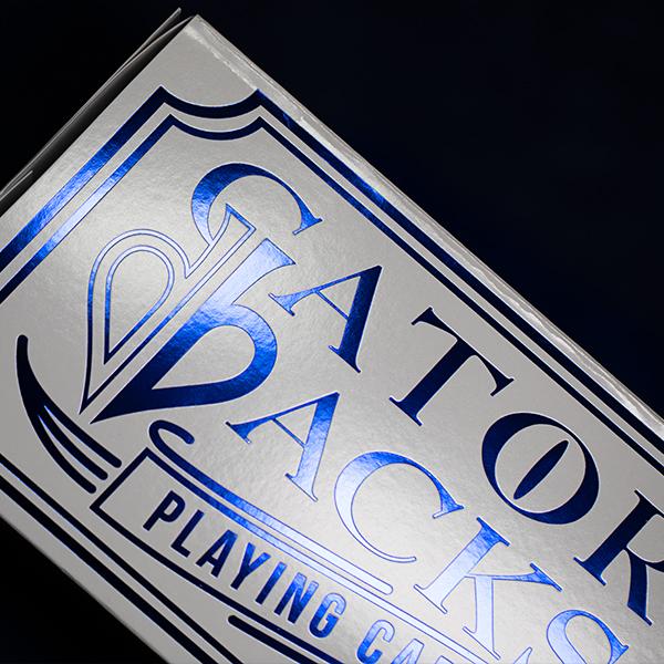 David Blaine - Gatorbacks - Blue Metallic-Playing Cards-Wondercraft