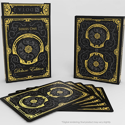 DOTA 2 Deluxe Playing Cards (Black)-Playing Cards-Wondercraft