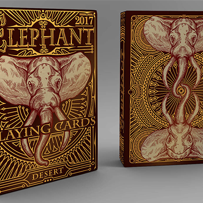 Elephant Playing Cards (Desert)-Playing Cards-Wondercraft