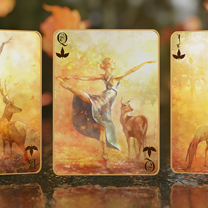 Entwined Vol.2 Fall Gold Playing Cards-Playing Cards-Wondercraft