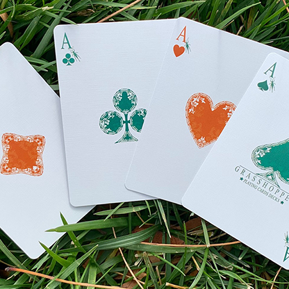 Gilded Grasshopper Dark (Olive) Playing Cards-Playing Cards-Wondercraft