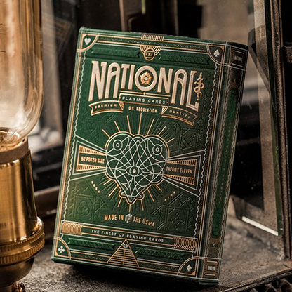 Green National Playing Cards by theory11-Playing Cards-Wondercraft