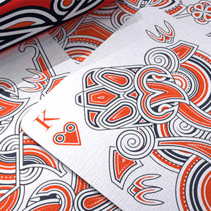 Hello Tiki (Red) Playing Cards-Playing Cards-Wondercraft