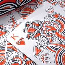 Hello Tiki (Red) Playing Cards-Playing Cards-Wondercraft