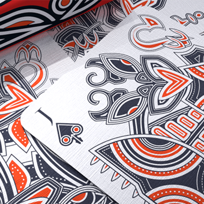 Hello Tiki (Red) Playing Cards-Playing Cards-Wondercraft