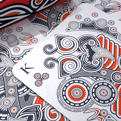 Hello Tiki (Red) Playing Cards-Playing Cards-Wondercraft