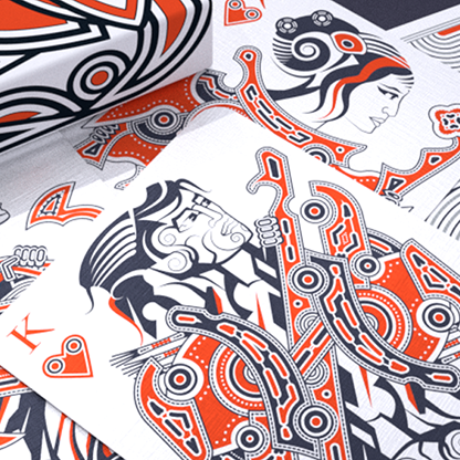 Hello Tiki (White) Playing Cards-Playing Cards-Wondercraft