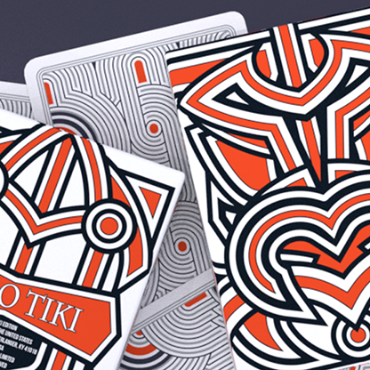 Hello Tiki (White) Playing Cards-Playing Cards-Wondercraft