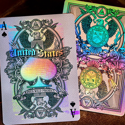 Holographic Legal Tender Playing Cards by Kings Wild-Playing Cards-Wondercraft