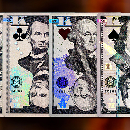 Holographic Legal Tender Playing Cards by Kings Wild-Playing Cards-Wondercraft