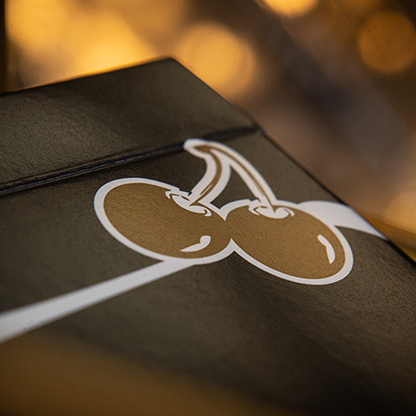 Limited Edition Cherry Casino (Monte Carlo Black and Gold) Numbered Seals Playing Cards by Pure Imagination Projects-Playing Cards-Wondercraft