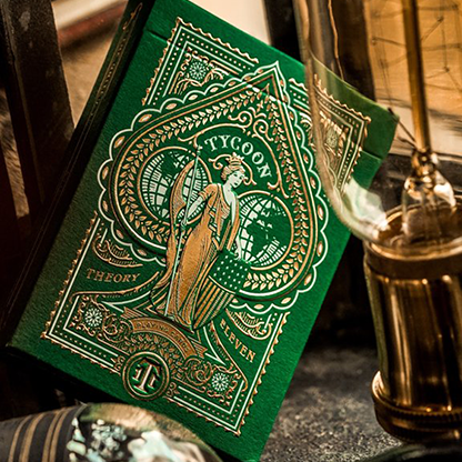 Limited Edition Green Tycoon Playing Cards by theory11-Playing Cards-Wondercraft