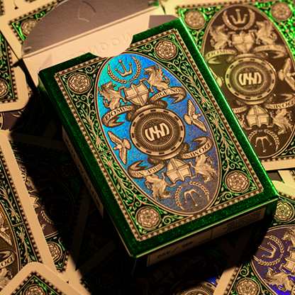 London Diffractor Emerald Playing Cards-Playing Cards-Wondercraft