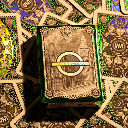 London Diffractor Emerald Playing Cards-Playing Cards-Wondercraft