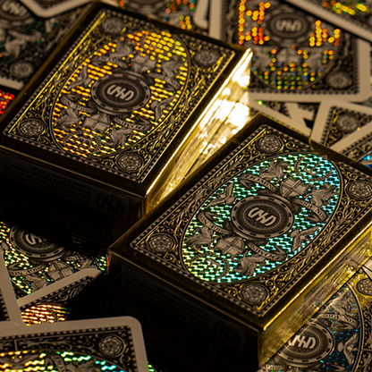 London Diffractor Gold Playing Cards-Playing Cards-Wondercraft