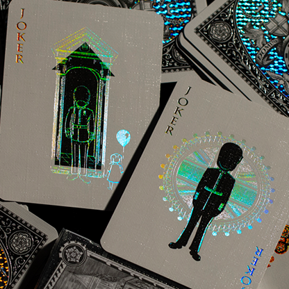 London Diffractor Silver Playing Cards-Playing Cards-Wondercraft