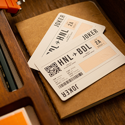 Lounge Edition in Hangar (Orange) with Limited Back by Jetsetter Playing Cards-Playing Cards-Wondercraft