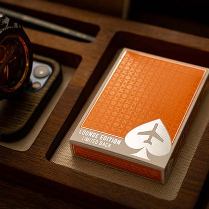 Lounge Edition in Hangar (Orange) with Limited Back by Jetsetter Playing Cards-Playing Cards-Wondercraft