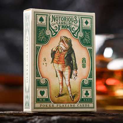 Notorious Gambling Frog (Green) Playing Cards by Stockholm17-Playing Cards-Wondercraft