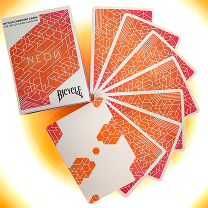 Orange Bump Neon Playing Cards by US Playing Card Co-Playing Cards-Wondercraft