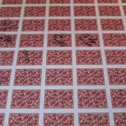 Original TRICS - Uncut Sheet - Signed by Famous Magicians-Playing Cards-Wondercraft